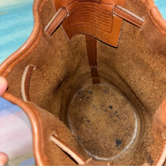 Vintage Old COACH 9984 Drawstring Shoulder Bag -Brown Leather - Picture 7 of 13